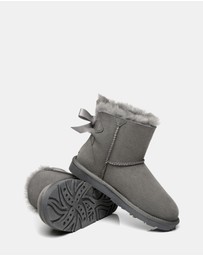 EVERAU - EverAU Ugg Mini Back Bow Sheepskin Upper UGG Boots
