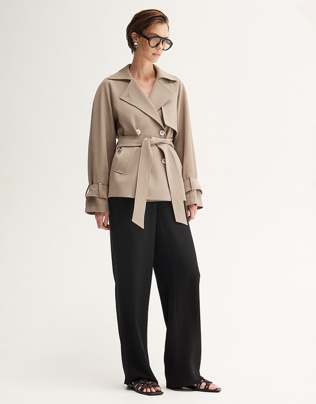 Elka Collective - Selena Cropped Trench Coat