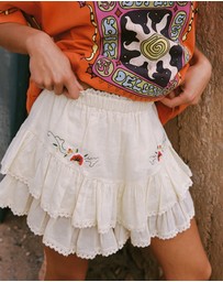 KINGA CSILLA - Reka Embroidered Fae Frill Skort