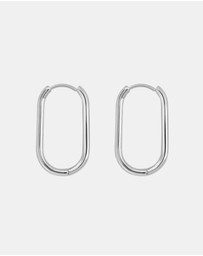 Zoe Olivia - Waterproof Oval Huggie Hoops
