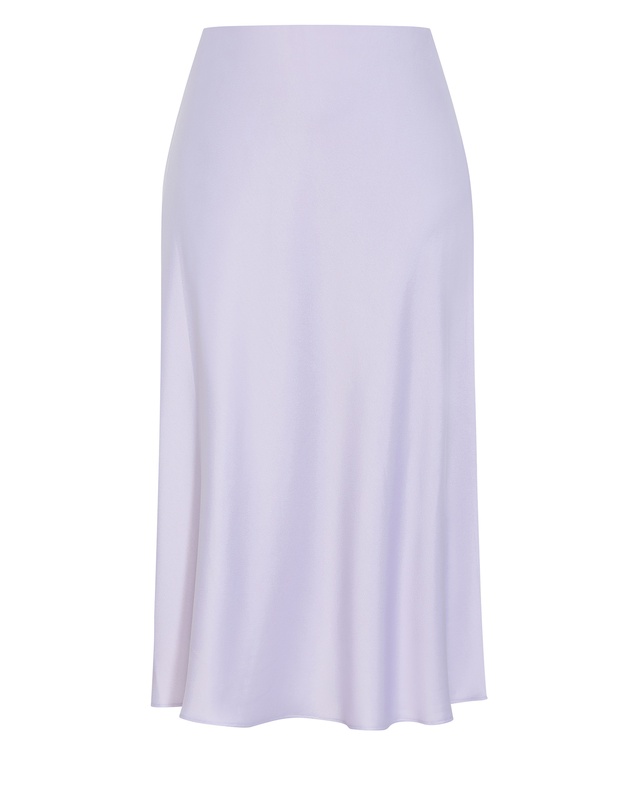City Chic - Plus size Miranda Satin Midi Skirt - lilac