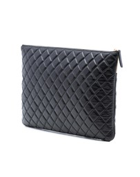 Pre-Loved by Azura Reborn - Pre-Loved Large CC Bicolor Quilted Lambskin Clutch