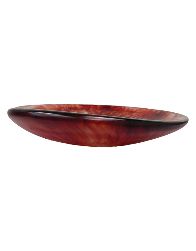 Urban Attitude - Urban Attitude SHAY Extra Large Bowl Height 6cm lowest 12cm highest by Width 52.5cm x 60cm - Berry Red