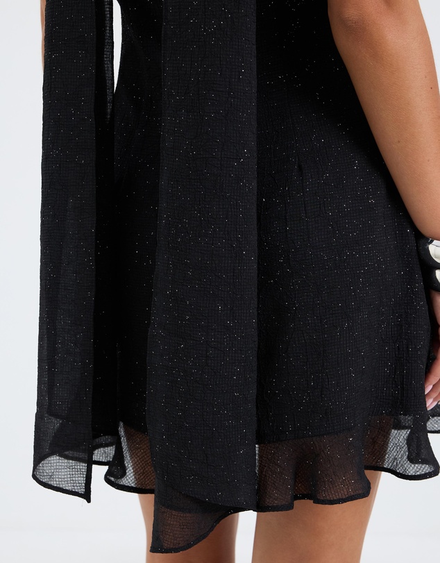 Calli - Lucie Sparkle Sheer Scarf Mini Dress