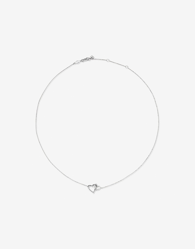 Michael Hill - Double Open Heart Necklace in Sterling Silver