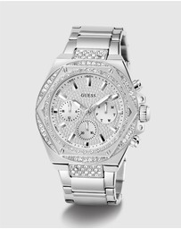 GUESS - GUESS Men's Silver Tone Multi-function Watch