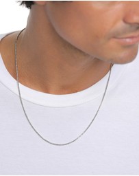 Kuzzoi - ICONIC EXCLUSIVE - Necklace Mens Cord Twisted in 925 Sterling Silver Gold Plated Oxidized