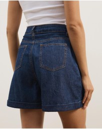 Atmos&Here - Fia Chambray Denim Shorts