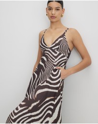 AERE - Bettina Linen Midi Dress