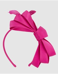 Max Alexander - Large Fuchsia Satin Bow Racing Fascinator