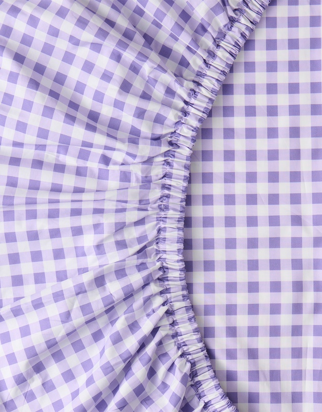 Kip&Co - Gingham Organic Cotton Fitted Sheet - Babies