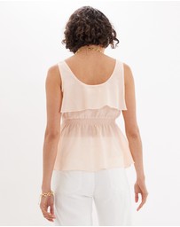 Amelius - Lorena Peplum Ruffle Top