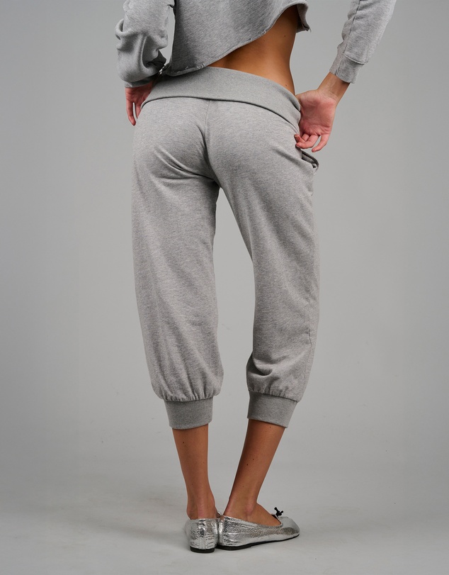 Love and Nostalgia - ‘Weekender’ Capri Track Pant - Grey Marl