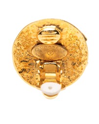 Pre-Loved by Azura Reborn - Pre-Loved Gold Plated CC Round Clip on Earrings