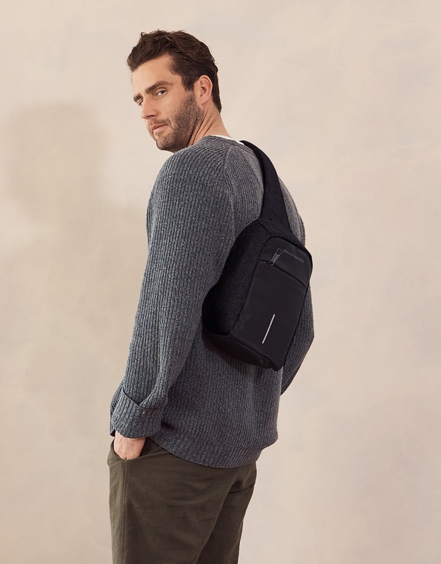 Pierre Cardin - Pierre Cardin Men's Nylon Sling Bag