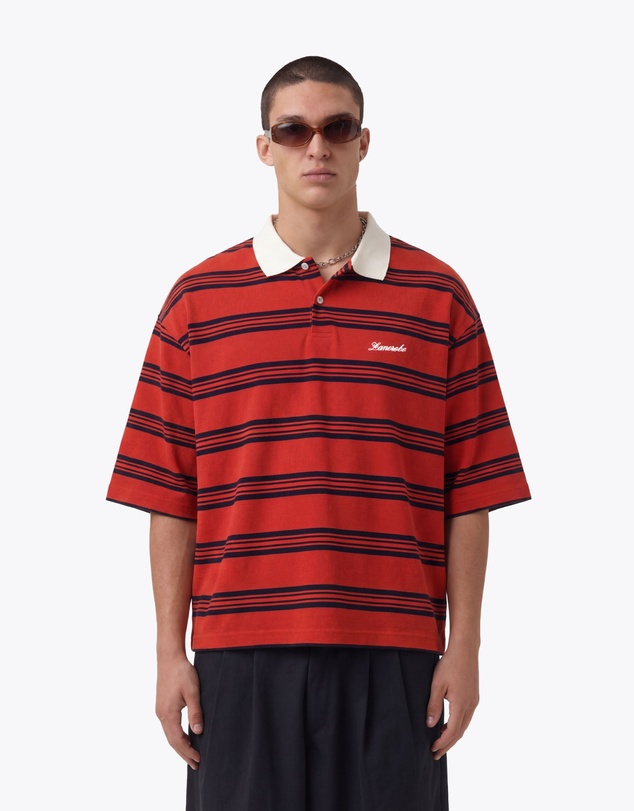 Zanerobe - Box Crop Polo Red/Navy