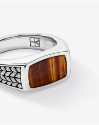 Michael Hill - Tiger Eye Signet Ring in Sterling Silver