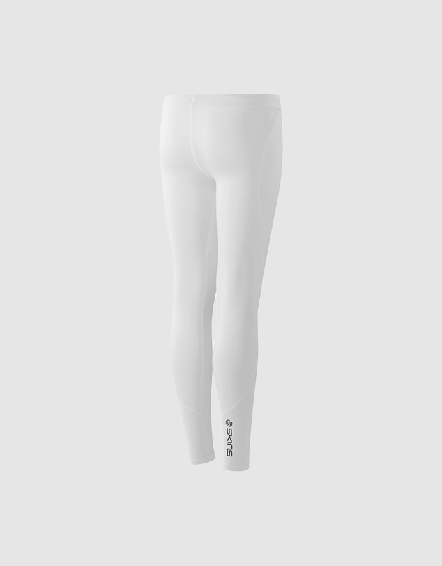 SKINS - Youth Compression Long Tights - White