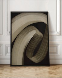 Olive et Oriel - Beige Strokes No 3 by Treechild Art Print
