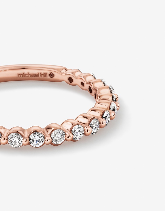 Michael Hill - Wedding Ring with 0.34 Carat TW of Diamonds in 14kt Rose Gold