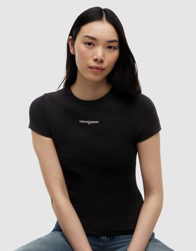 Tommy Jeans - Slim Script Rib SS Tee