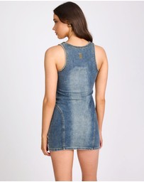 ONE TEASPOON - Mini Denim Dress - Worn Blue