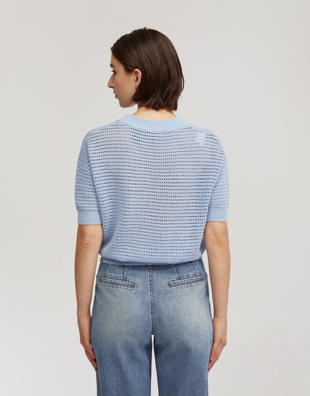 Oxford - Gita Knitted Button Top