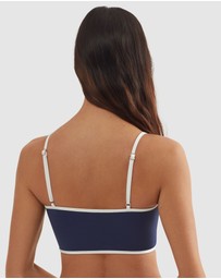 Polo Ralph Lauren - Logo Icons Embroidered Crop Top Bikini Top