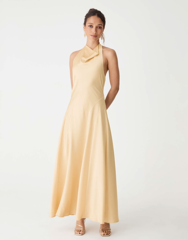 Forcast - Santana Halter Satin Dress