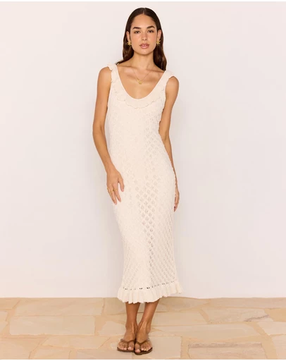 MINKPINK - Sabine Pointelle Midi Dress