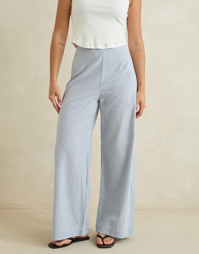 Rhythm - Valley Stripe Wide Leg Pants - ICONIC EXCLUSIVE