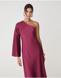 Forcast - Cleo One Shoulder Satin Dress