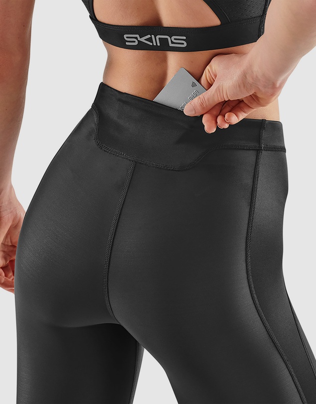 SKINS - SKINS Compression Women's Series-3 Clothing 400 Long Tight Black Star