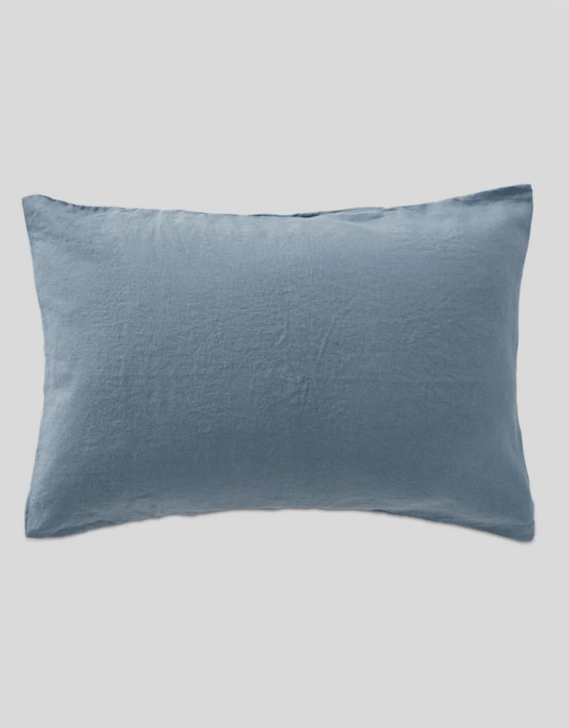 IN BED - 100% Linen Pillowslip Set in lake