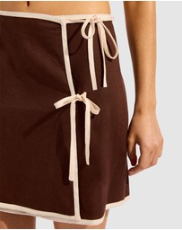 Seafolly - Beach Edit Bind Mini Wrap Skirt