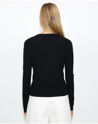 Dazie - Uma Keyhole Detail Knitted Top