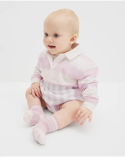 Country Road - Organically Grown Cotton Blend Long Sleeve Rugby Top