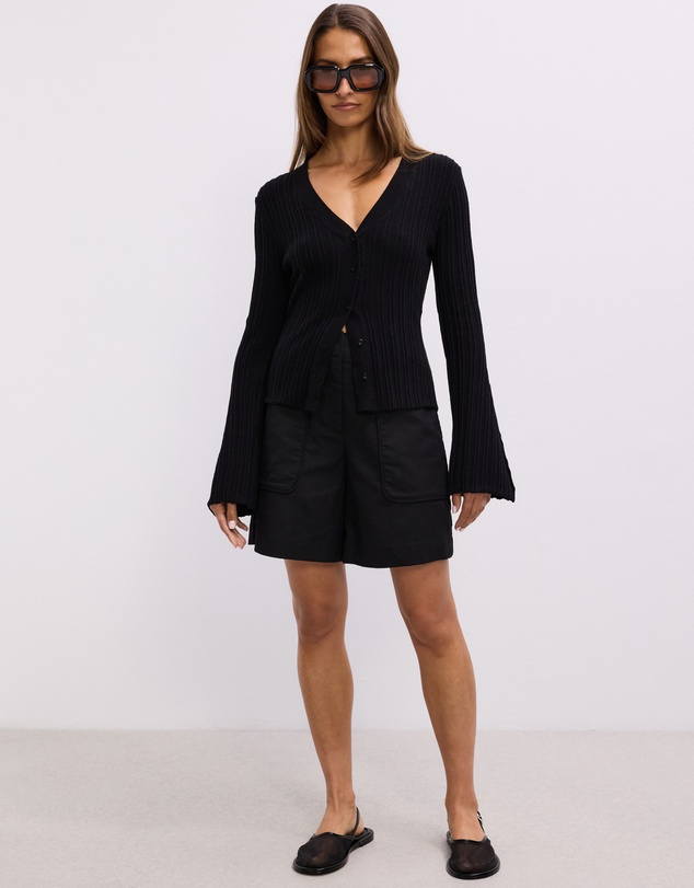 The Fated - Jamie Knit Flare Sleeve Top
