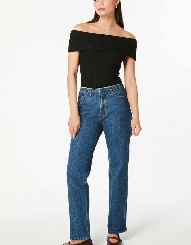 NEXT - Raw Waistband Straight Leg Jeans