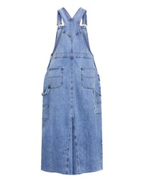 City Chic - Plus size Pinafore Denim Maxi Dress - light wash