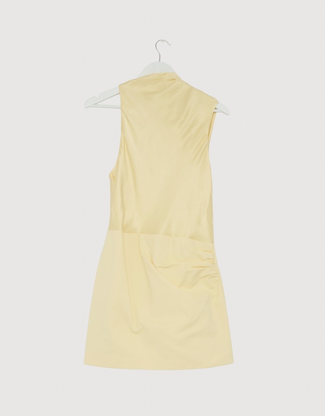 Revibe - Repaired Shona Joy Dillon Contrast Draped Cowl Mini Dress - AU 10