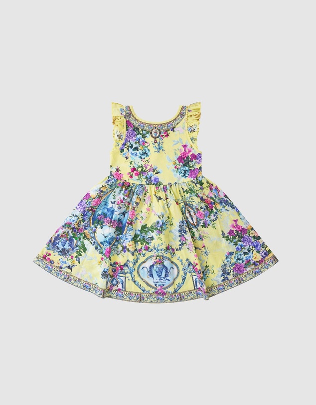 Camilla - Jersey and Woven Mini Dress With Frill - Kids-Teens