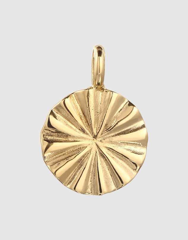 Elli Jewelry - Sunburst Pendant in Gold-Plated 925 Silver
