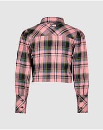 B.Nosy - Check Blouse With Knot - Kids-Teens