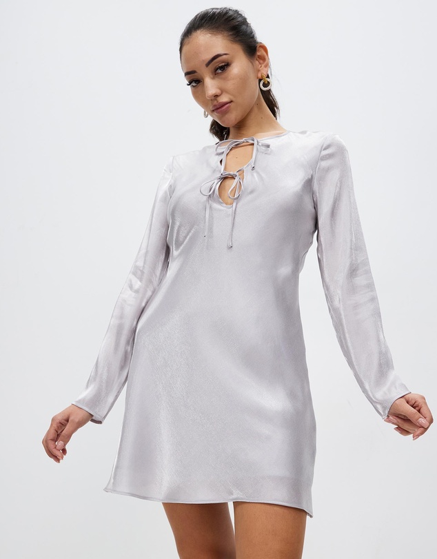 Third Form - Untamed Bias Tie Up Mini Dress