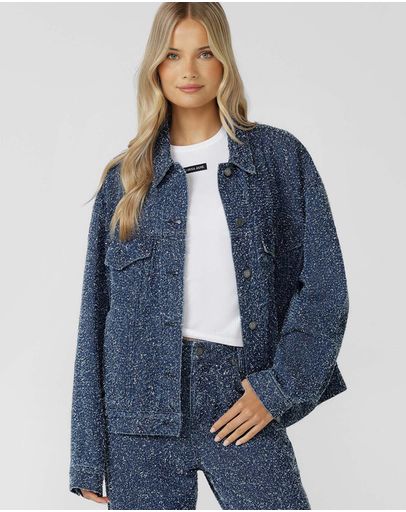 Dark Blue Boucle Denim