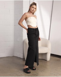 Dazie - Sandstorm Denim Bustier Top
