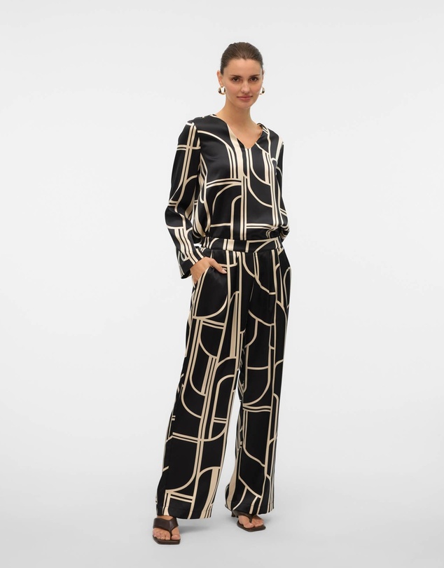 Vero Moda - Hadley Printed Wide-Leg Pants