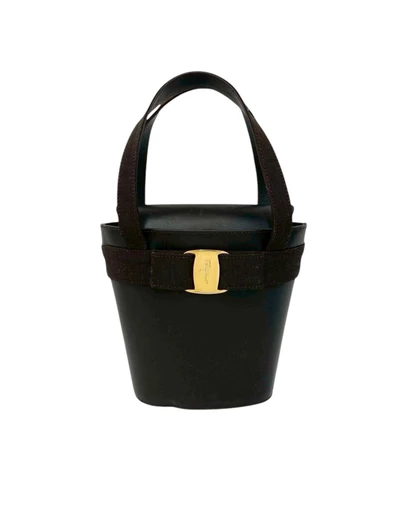 Pre-Loved by Azura Reborn - Pre-Loved Leather Vara Bow Top Handle Bucket Bag