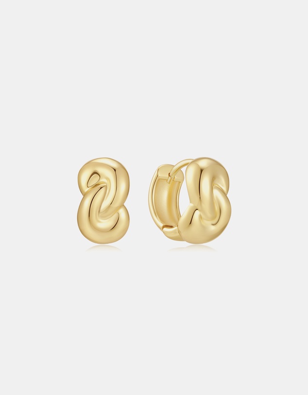 Ania Haie - Gold Rope Twist Huggie Hoop Earrings